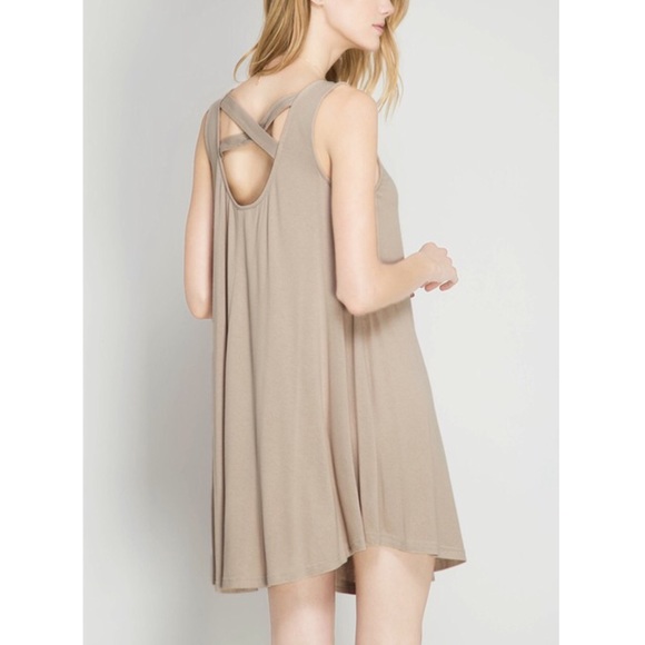Dresses & Skirts - SWING DRESS WITH CRISSCROSS STRAP BACK